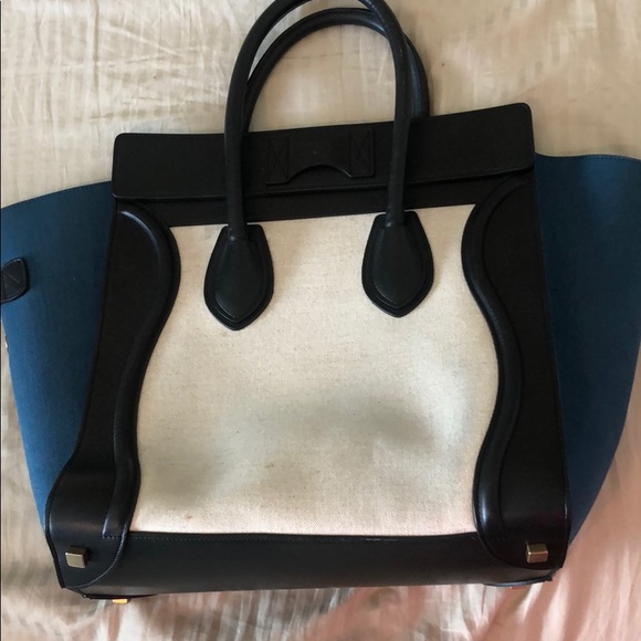 Celine bag the colors are tan, black, blue - Picture 4 of 8